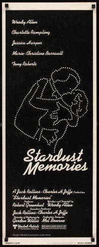 5z719 STARDUST MEMORIES insert '80 directed by Woody Allen, cool star constellation art!