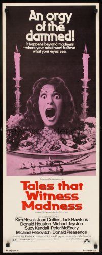 5z741 TALES THAT WITNESS MADNESS insert '73 wacky screaming head on food platter horror image!