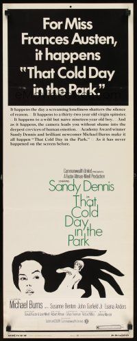5z751 THAT COLD DAY IN THE PARK insert '69 Sandy Dennis, early bizarre overlooked Robert Altman!