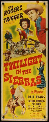 5z773 TWILIGHT IN THE SIERRAS insert '50 images of Roy Rogers riding Trigger & with Dale Evans!