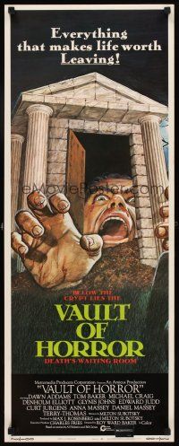 5z781 VAULT OF HORROR insert '73 Tales from Crypt sequel, cool art of death's waiting room!
