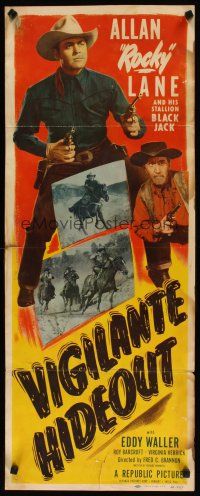 5z784 VIGILANTE HIDEOUT insert '50 cool cowboy Allan Rocky Lane close up & riding!