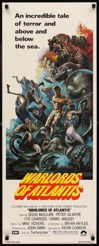 5z790 WARLORDS OF ATLANTIS insert '78 really cool fantasy artwork with monsters by Joseph Smith!