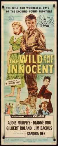 5z798 WILD & THE INNOCENT insert '59 Audie Murphy wants to kill, drink whiskey & kiss fancy women!