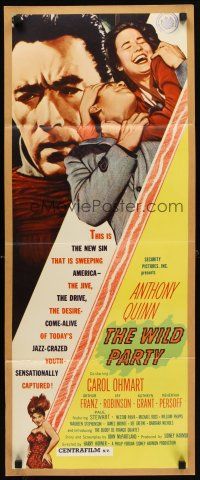 5z800 WILD PARTY kraftbacked insert '56 Anthony Quinn, the new sin sweeping America!