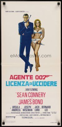 5z324 DR. NO Italian locandina R70s Sean Connery as James Bond 007 & Ursula Andress by Casaro!