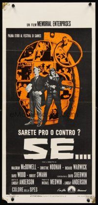 5z355 IF Italian locandina '69 introducing Malcolm McDowell, directed by Lindsay Anderson!