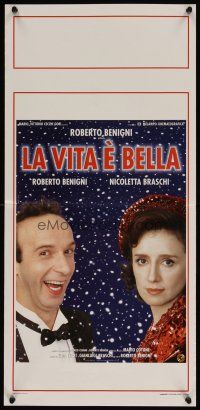 5z362 LIFE IS BEAUTIFUL Italian locandina '97 Roberto Benigni's La Vita e bella, Nicoletta Braschi