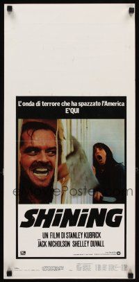 5z401 SHINING Italian locandina '80 King & Kubrick horror masterpiece, crazy Jack Nicholson!