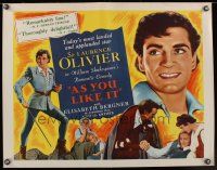 6a246 AS YOU LIKE IT 1/2sh R49 Sir Laurence Olivier in William Shakespeare's romantic comedy!