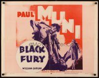 6a263 BLACK FURY 1/2sh R56 coal miner union organizer Paul Muni, directed by Michael Curtiz!
