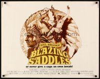 6a267 BLAZING SADDLES 1/2sh '74 Mel Brooks' western, Cleavon Little, Gene Wilder!