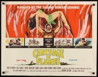 6a295 CARTHAGE IN FLAMES 1/2sh '60 Cartagine in Fiamme, Anne Heywood, sexy pulp art!