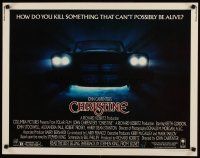 6a302 CHRISTINE 1/2sh '83 Stephen King, directed by John Carpenter, creepy car image!