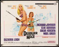 6a323 DEADLIER THAN THE MALE 1/2sh '67 sexy Elke Sommer, Sylva Koscina & Suzanna Leigh!