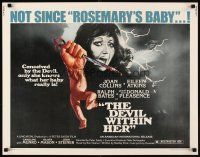 6a327 DEVIL WITHIN HER 1/2sh '76 conceived by the Devil, only she knows what her baby really is!
