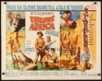 6a334 DRUMS OF AFRICA 1/2sh '63 great image of Frankie Avalon hunting in the jungle!