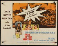 6a341 FATE IS THE HUNTER 1/2sh '64 Glenn Ford, Rod Taylor & Suzanne Pleshette have date with fate!