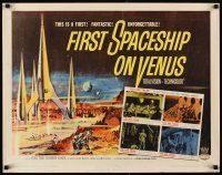 6a348 FIRST SPACESHIP ON VENUS 1/2sh '62 Der Schweigende Stern, German sci-fi!
