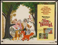 6a351 FOX & THE HOUND 1/2sh '81 two friends who didn't know they were supposed to be enemies!