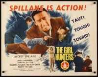 6a363 GIRL HUNTERS 1/2sh '63 Mickey Spillane pulp fiction, sexy barely-dresed Shirley Eaton!