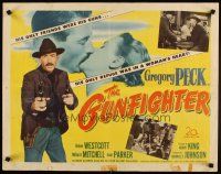 6a380 GUNFIGHTER 1/2sh '50 Gregory Peck's only friends were his guns, great outlaw image!