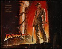 6a402 INDIANA JONES & THE TEMPLE OF DOOM 1/2sh '84 full-length art of Harrison Ford by Bruce Wolfe
