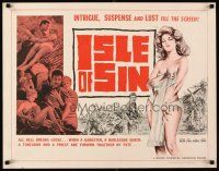 6a409 ISLE OF SIN 1/2sh '62 half-clad sexy castaway, the desperate and the damned!