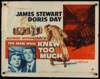 6a447 MAN WHO KNEW TOO MUCH 1/2sh '56 James Stewart & Doris Day, directed by Alfred Hitchcock!