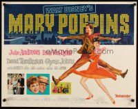 6a449 MARY POPPINS 1/2sh R73 Julie Andrews & Dick Van Dyke in Walt Disney's musical classic!