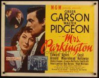 6a466 MRS. PARKINGTON style A 1/2sh '44 great romantic close up of Greer Garson & Walter Pidgeon!