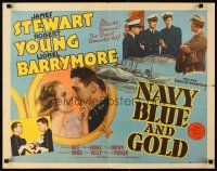 6a473 NAVY BLUE & GOLD 1/2sh R41 James Stewart & Robert Young are cadets at Annapolis!