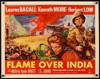 6a480 NORTH WEST FRONTIER 1/2sh '60 sexy Lauren Bacall & soldier Kenneth More, Flame Over India!