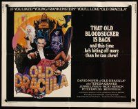 6a484 OLD DRACULA 1/2sh '75 Vampira, David Niven as the Count, Clive Donner, wacky horror art!