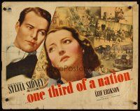 6a489 ONE THIRD OF A NATION style A 1/2sh '39 close-up image of pretty Sylvia Sidney!