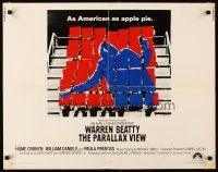 6a497 PARALLAX VIEW int'l 1/2sh '74 Warren Beatty gets mixed up in a political murder conspiracy!
