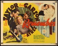 6a520 REMEMBER 1/2sh '39 Greer Garson gives Robert Taylor amnesia so they can start again!