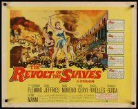 6a530 REVOLT OF THE SLAVES 1/2sh '61 sexy Rhonda Fleming put the torch to an empire of sin!