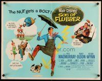 6a567 SON OF FLUBBER 1/2sh R70 Walt Disney, art of absent-minded professor Fred MacMurray!