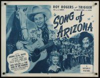 6a568 SONG OF ARIZONA style A 1/2sh R54 Roy Rogers & Trigger, Dale Evans, Gabby Hayes!