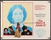 6a584 STORY OF ADELE H. int'l 1/2sh '75 Francois Truffaut's L'Histoire d'Adele H., Isabelle Adjani