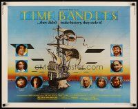 6a619 TIME BANDITS 1/2sh '81 John Cleese, Sean Connery, art by director Terry Gilliam!