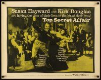 6a623 TOP SECRET AFFAIR 1/2sh '57 Susan Hayward tames toughest General Kirk Douglas!
