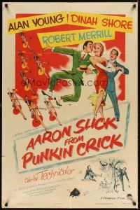 6c028 AARON SLICK FROM PUNKIN CRICK 1sh '52 Alan Young, Dinah Shore, Robert Merrill, musical art!