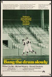 6c086 BANG THE DRUM SLOWLY 1sh '73 Robert De Niro, image of New York Yankees baseball stadium!