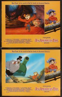 6d078 AMERICAN TAIL 8 English LCs '86 Steven Spielberg, Don Bluth, Fievel the mouse!