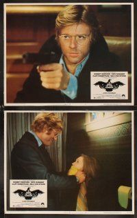 6d053 3 DAYS OF THE CONDOR 8 LCs '75 agent Robert Redford & Faye Dunaway, Sidney Pollack!
