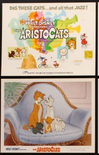 6d017 ARISTOCATS 9 LCs R73 Walt Disney feline jazz musical cartoon, great colorful image!
