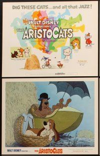 6d016 ARISTOCATS 9 LCs '71 Walt Disney feline jazz musical cartoon, great colorful images!