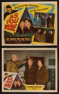 6d091 AS YOU WERE 8 LCs '51 soldiers Joe Sawyer & William Tracy, you'll love their Army daze!